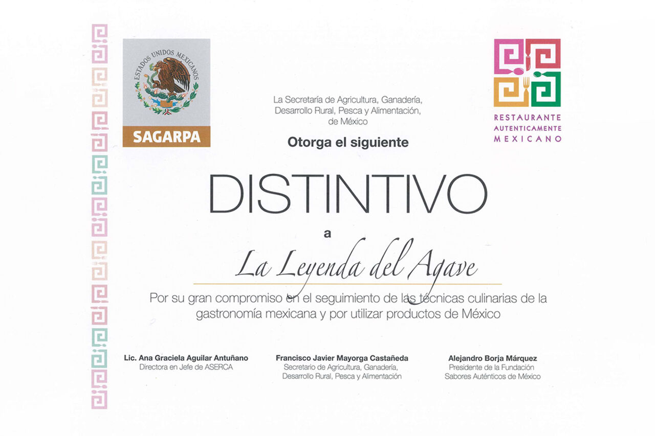 DISTINTIVO SAGARPA 2016