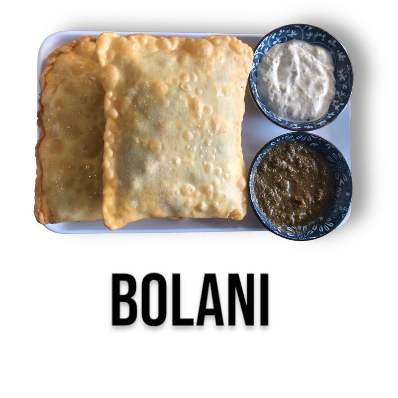 Bolanie mit Chatni (2 Stück)