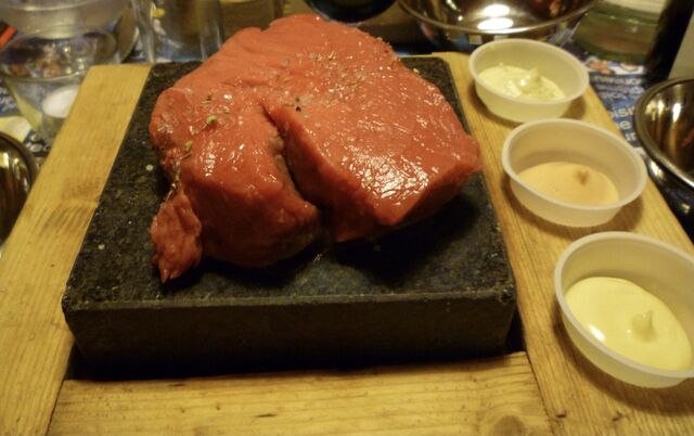 Pavé sur pierre spécialité de la maison