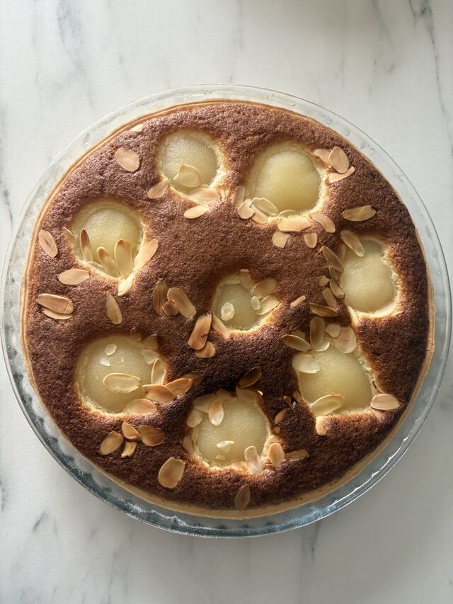 Tarte amandine aux poires pochées🍐
