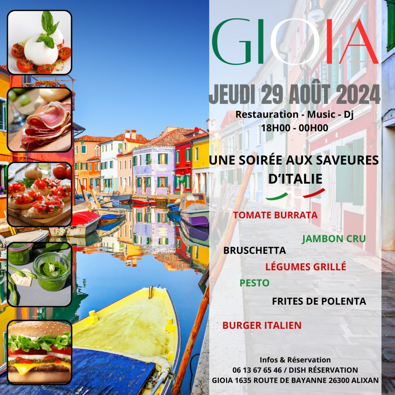 La soirée aux saveurs d'Italie "By GIOIA"
