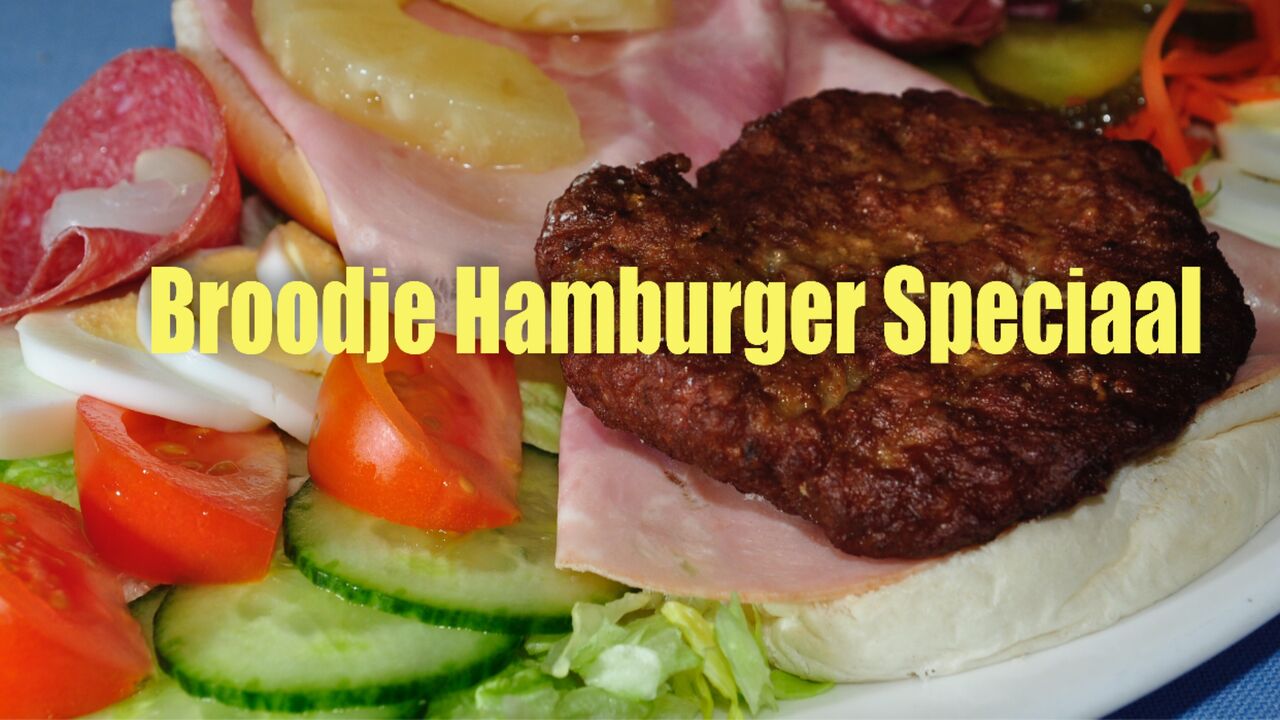 Heerlijk broodje hamburger speciaal uit eigen keuken