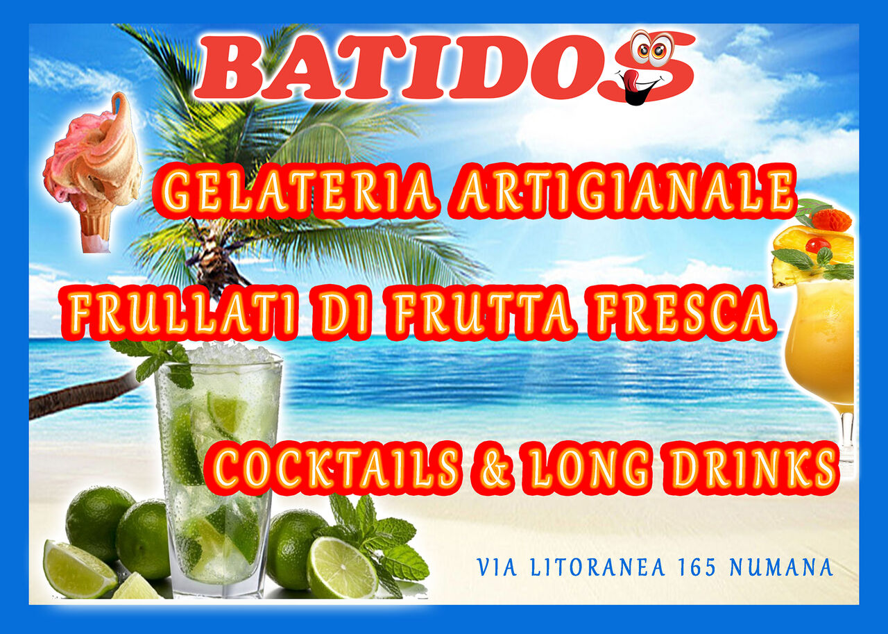GELATI ARTIGIANALI
FRULLATI DI FRUTTA FRESCA
COCKTAILS
LONG DRINKS
GRANITE
CAFFE'
