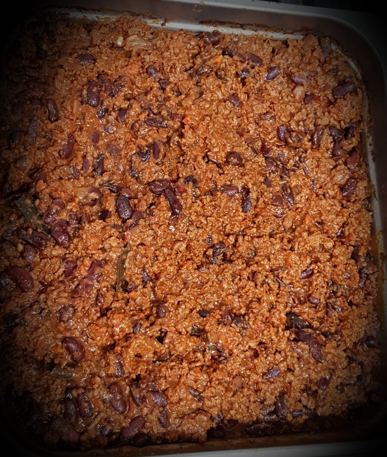 Chili con carne en préparation