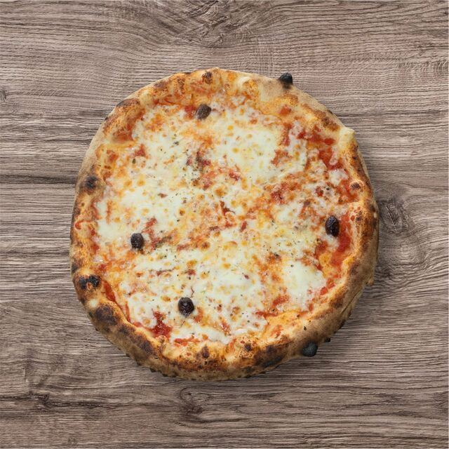 Marguerite ▪ 11€ : sauce tomate bio, fior di latte, olives, origan