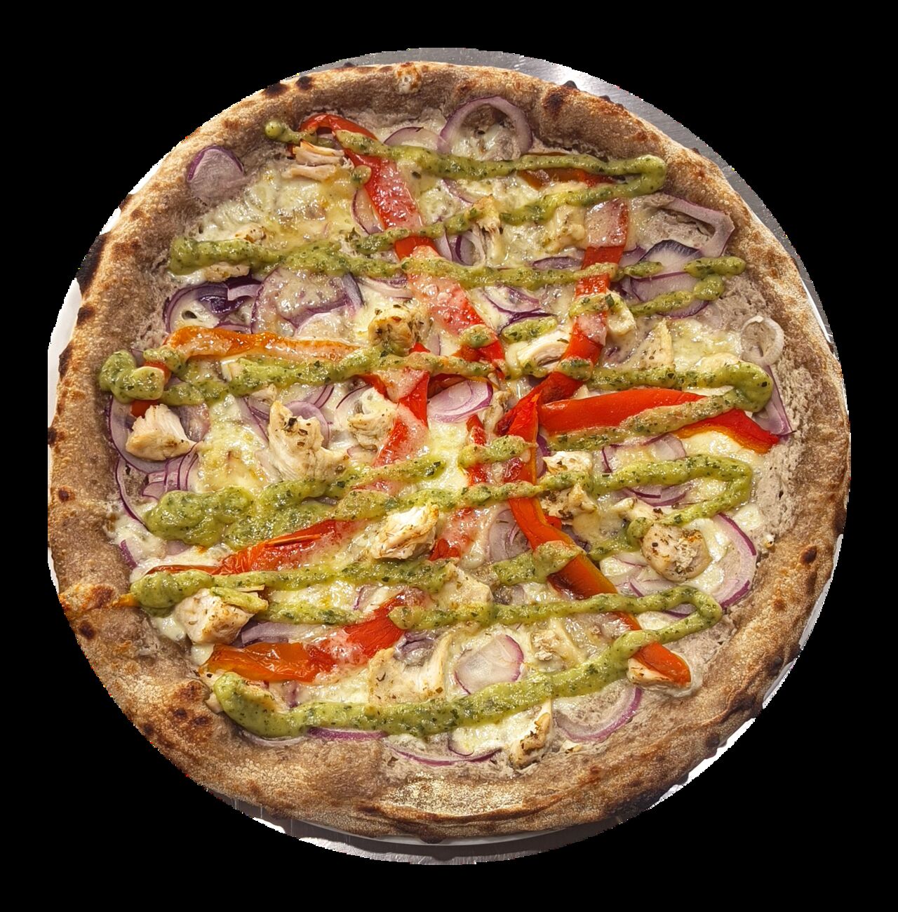 Septembre La Pollo Estuvo - base crème d'aubergines, émincés de poulet, légumes du soleil