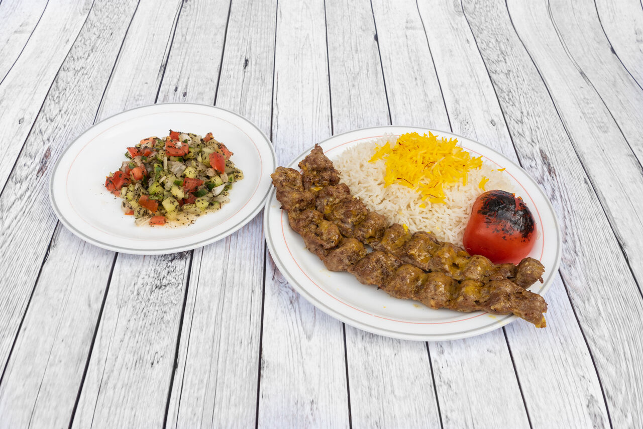 Chelo kabab Koubideh avec Riz au Safran