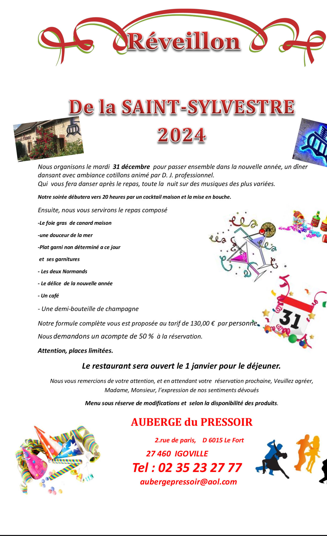 Réveillon Saint Sylvestre