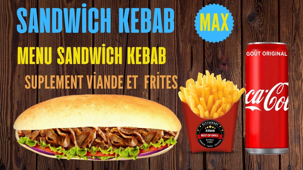MENU SANDWICH KEBAB MAX