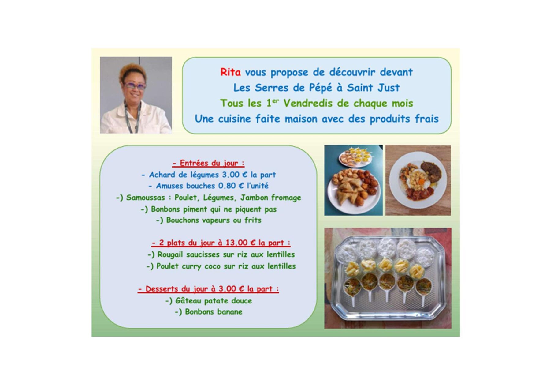 Tous les 1er Vendredis, rdv devant la Serre de Pépé à Saint Just de 15h00 à 19h00