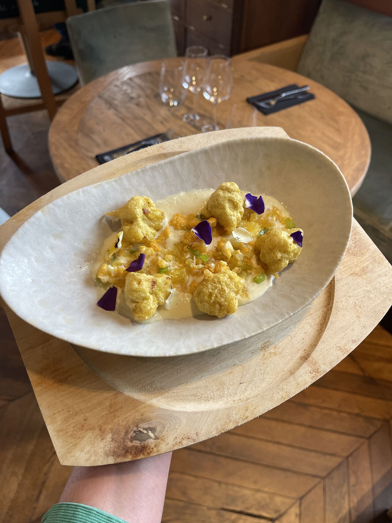 trilogie de choux fleur en tempura