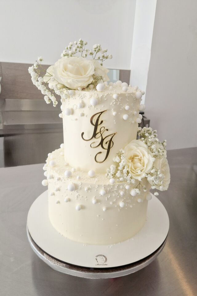Wedding cake a perles 