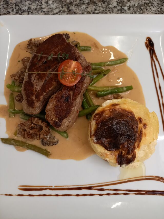 Filet de boeuf à la crème de morille