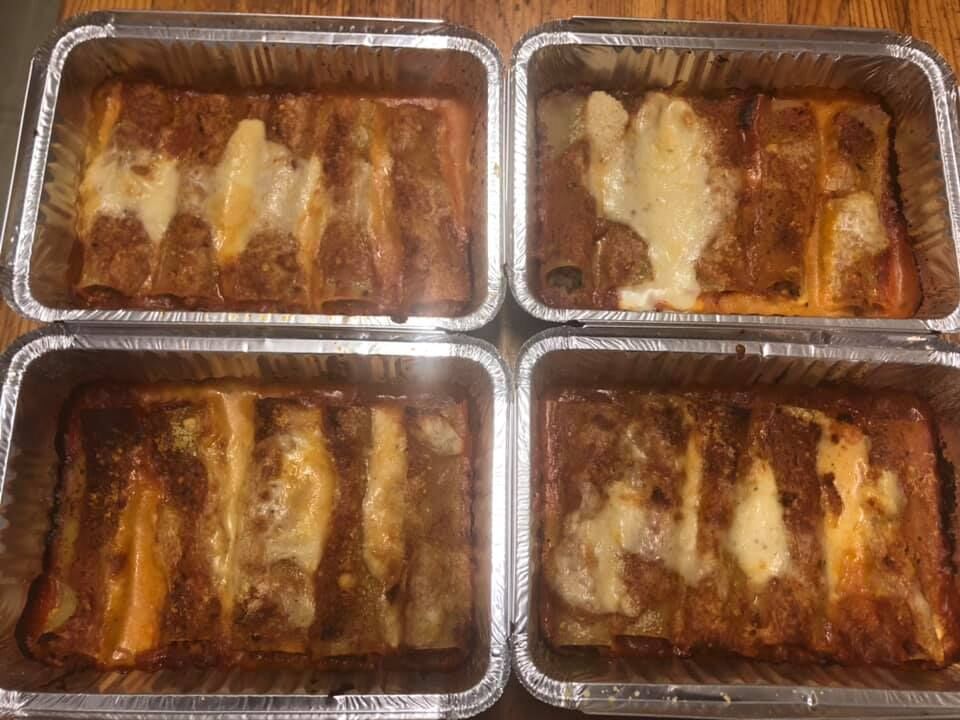 Cannellonis au boeuf et leur sauce béchamel - tomate