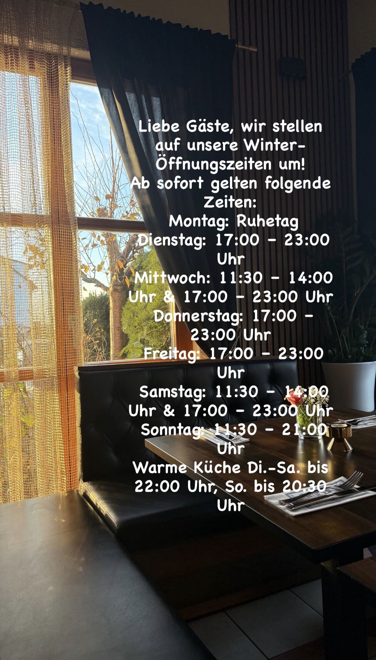 Winter Öffnungszeiten