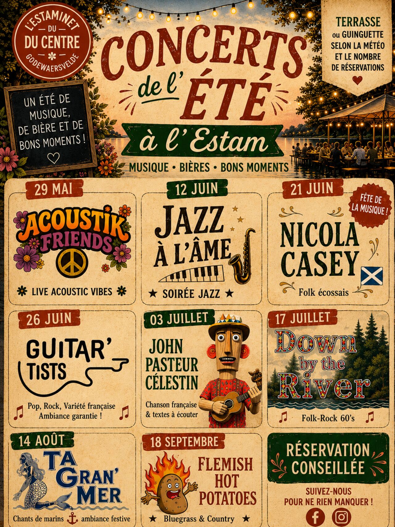 Le Programme des Concerts de l’Eté