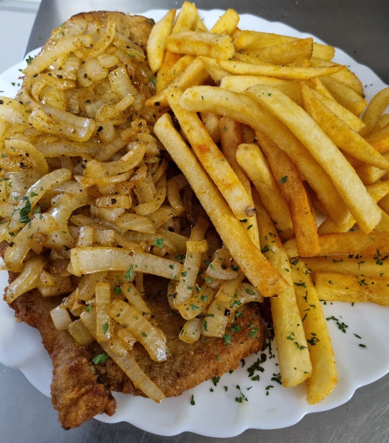 Zwiebelschnitzel