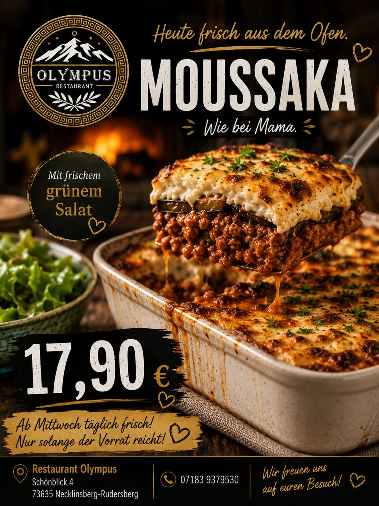Moussaka ab 10.06-14.06