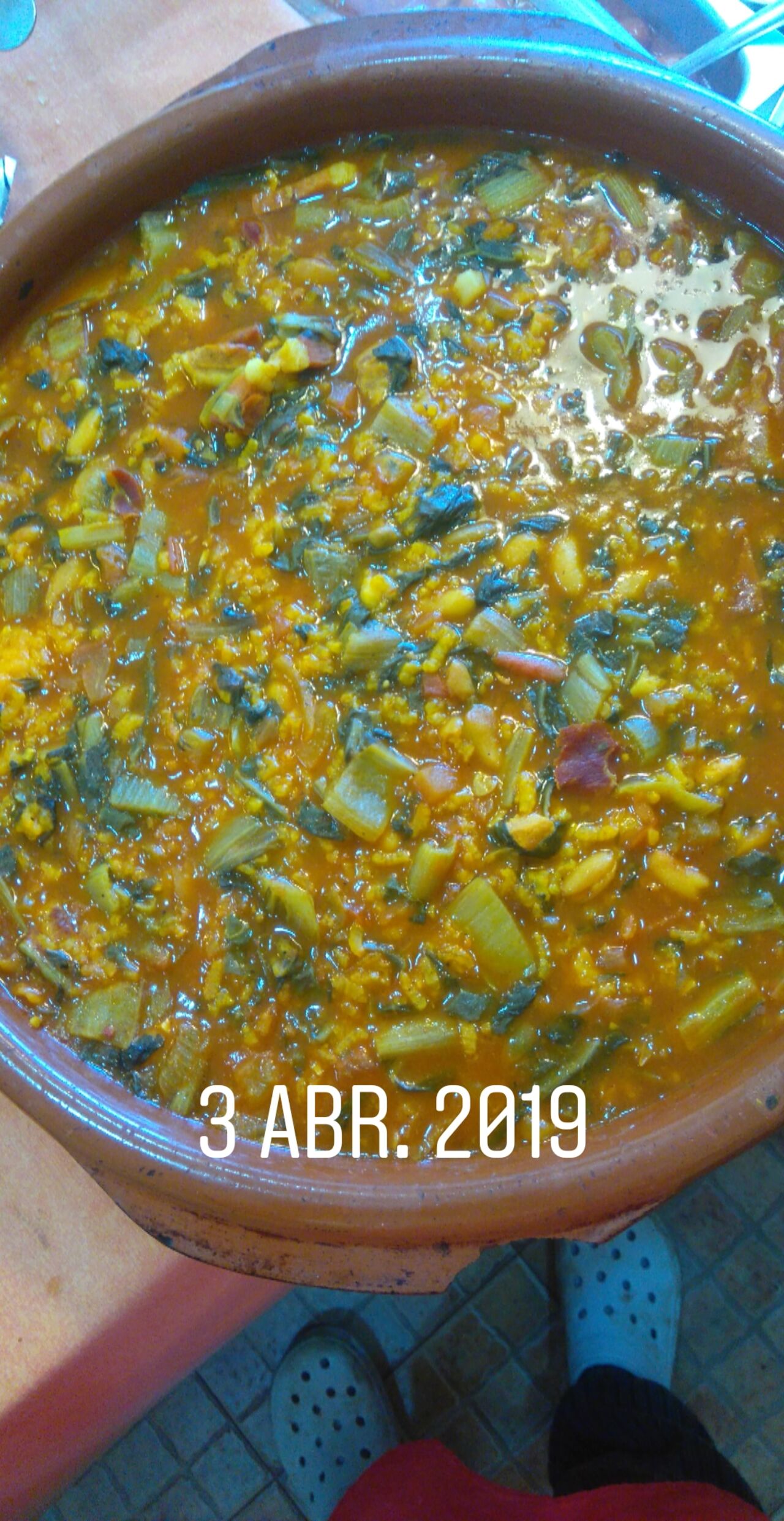 Arroz con acelgas