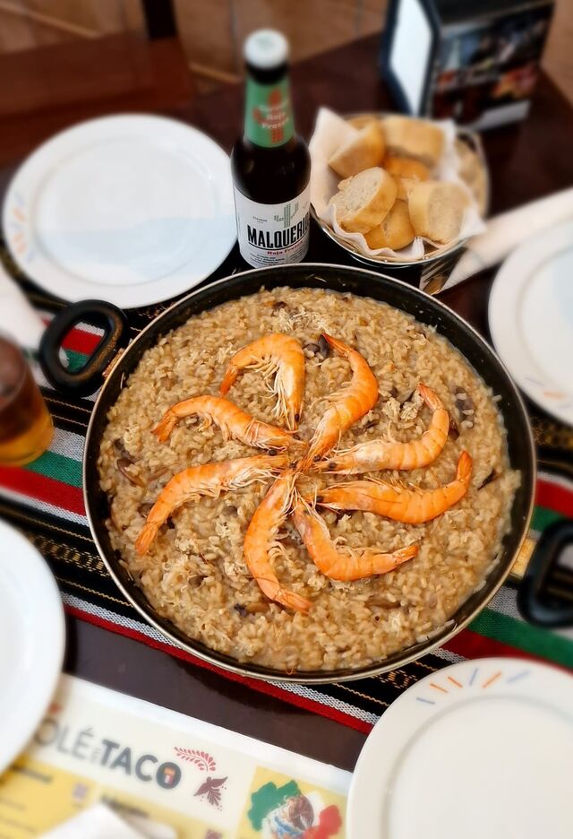Risotto de langostinos por encargo