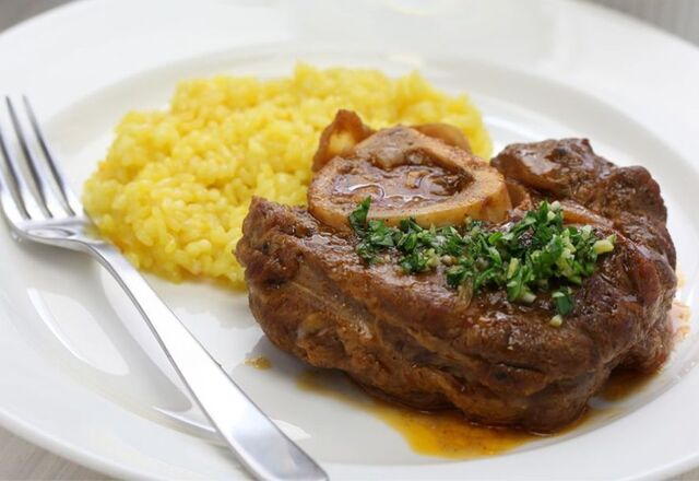 Risotto giallo con ossobuco