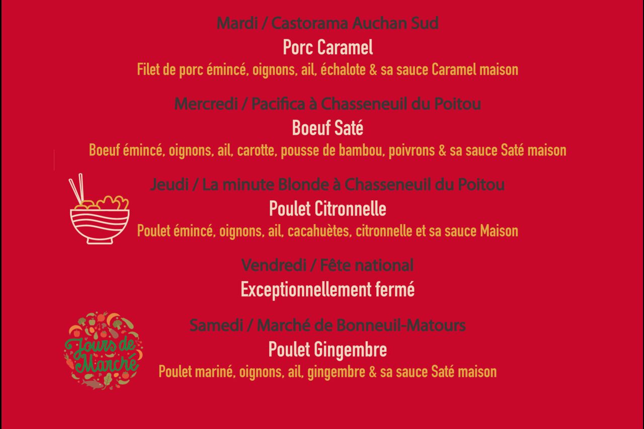 Semaine du 12 au 15 juillet 2023