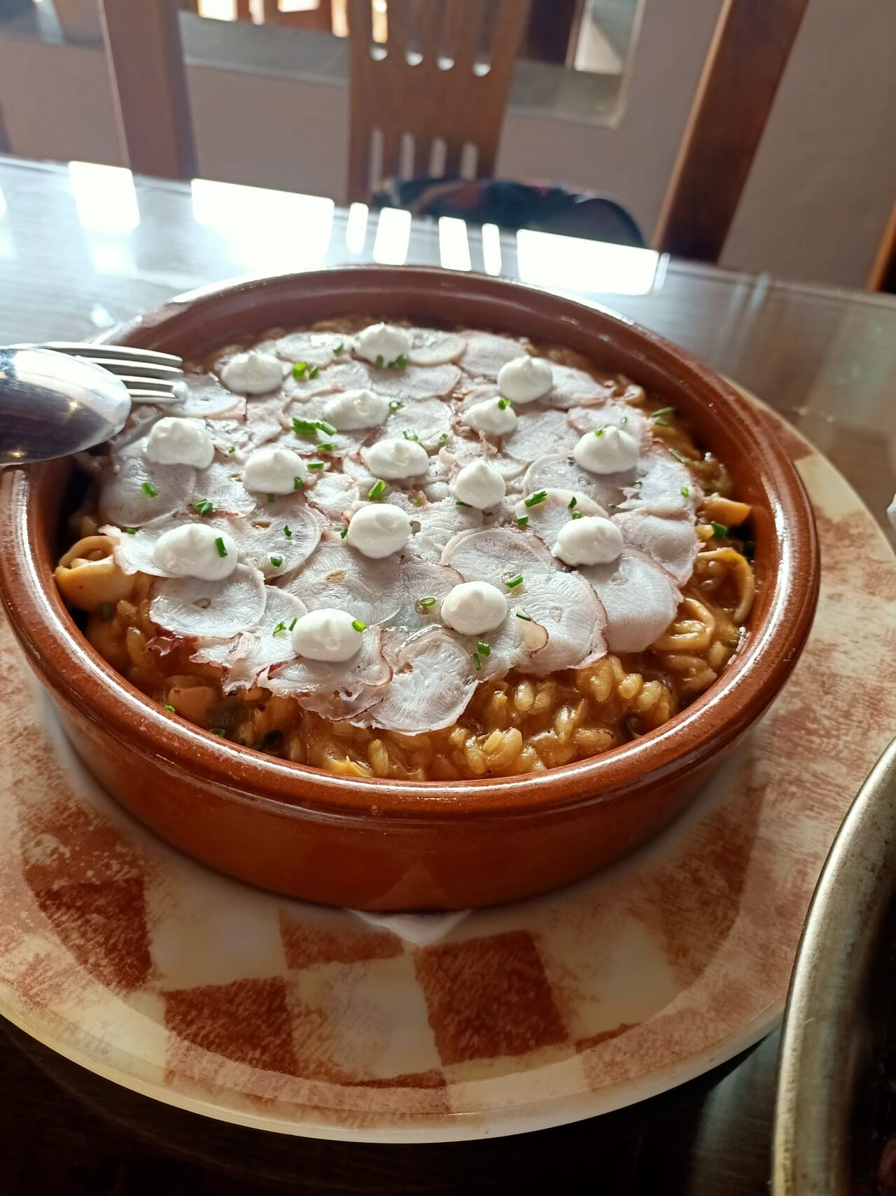 Arroz cremoso de pulpo