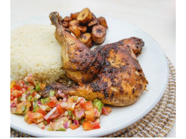 Atieké poulet braisé 15€