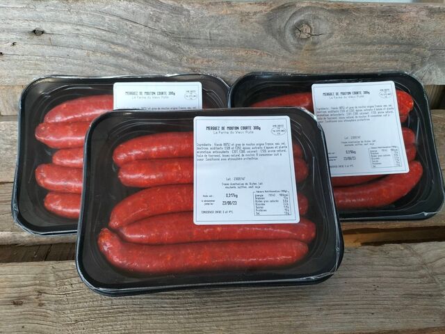Merguez de mouton - Disponible 2 fois/an