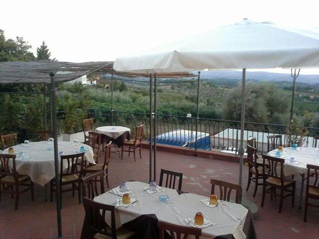 la nostra terrazza panoramica sulle colline del chianti , dove potrai degustare i nostri piatti accompagnato da una vista al top