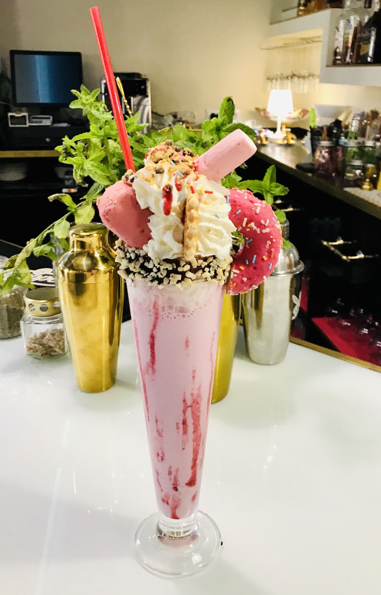 Batido fresa con o sin alcohol