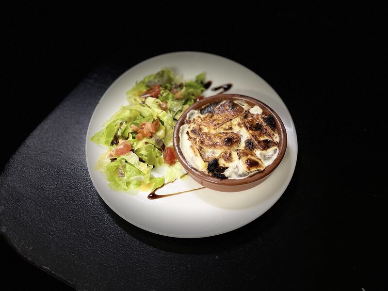 Pain perdu au camembert et jambon fumé