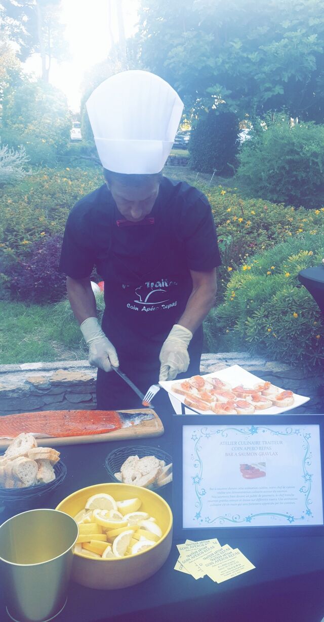 Animation culinaire saumon gravelax 
