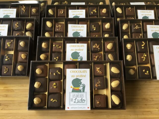 Assortiment de chocolats pralinés