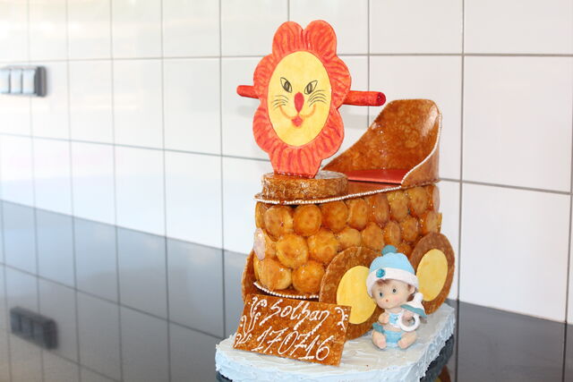 porteur lion pour un baptême