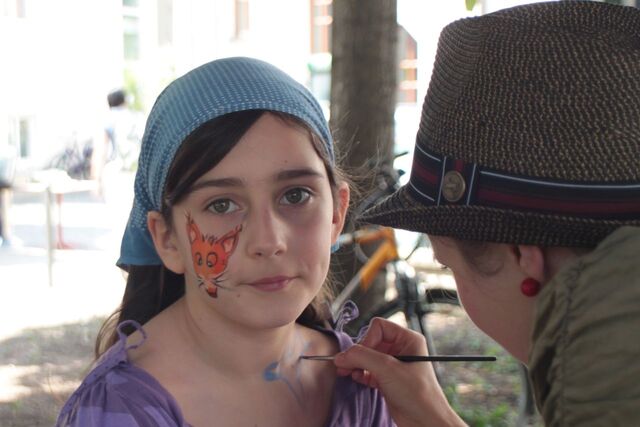 Kinderschminken zum Füchsen Jubiläum #Fuchs #Schminken #gemalt #Renard #Fox #Kinder #Café Füchsen