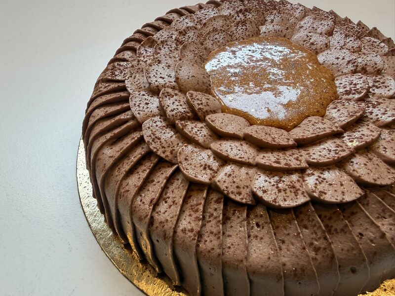 Entremets chocolat praliné noisette