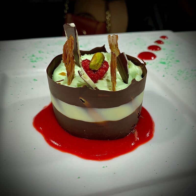 Tiramisu pistache-framboise