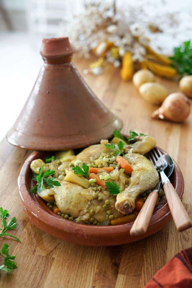 Tajine poulet legumes
