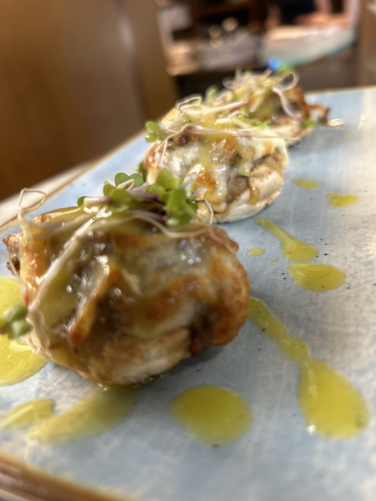 Gefüllte Champignos