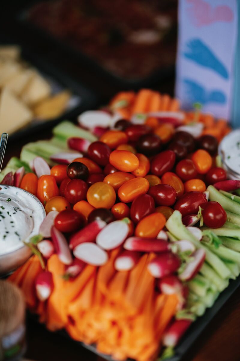 Crudités sauce citron ciboulette