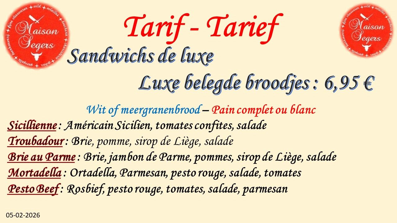 Les Sandwichs de luxe