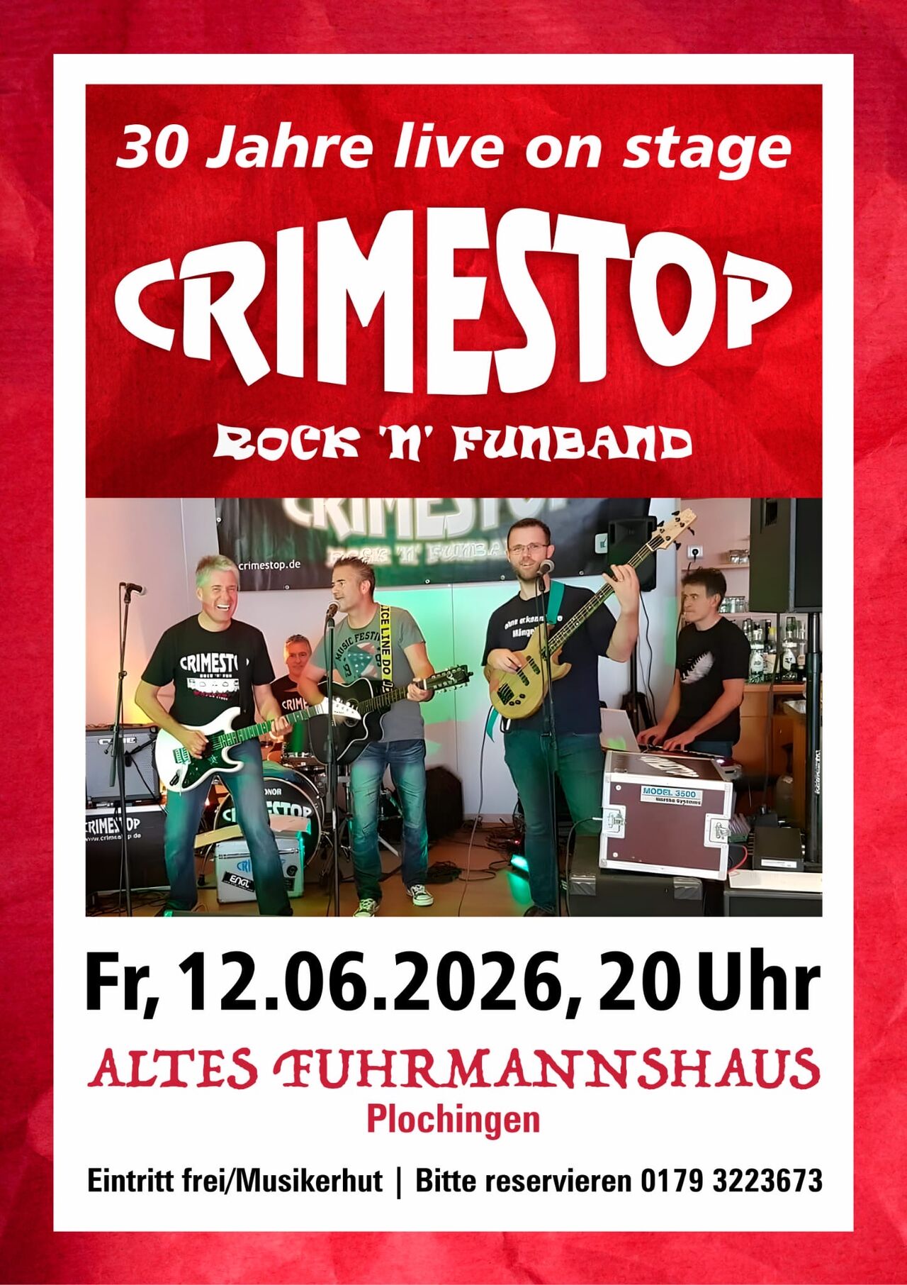 "CRIMESTOP" am Freitag, 12.06.26 ab 20 Uhr