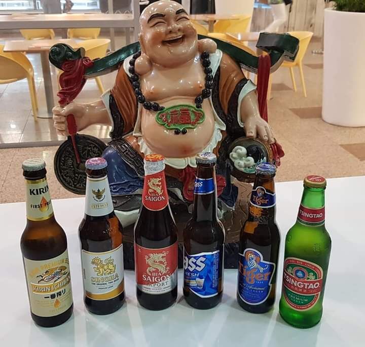 Seleção de cervejas asiáticas