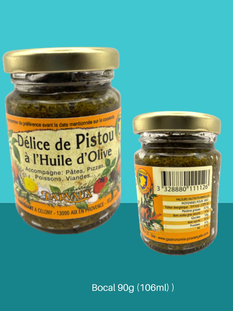 DÉLICE DE PISTOU à l'Huile d'Olive - 90g (106ml)