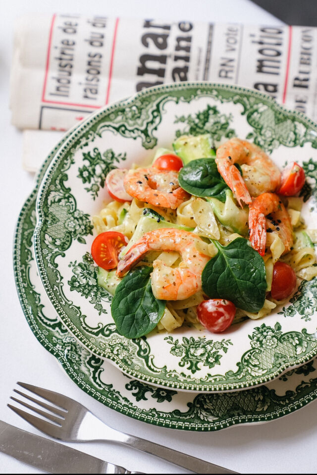 Makaron z krewetkami 