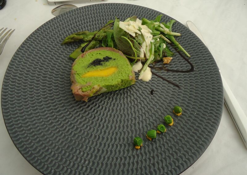 Marbré petit pois , mangue caviar 