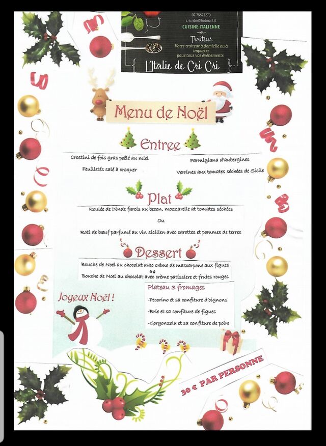 MENU NOEL 1