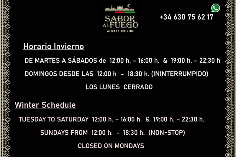 HORARIO DE INVIERNO