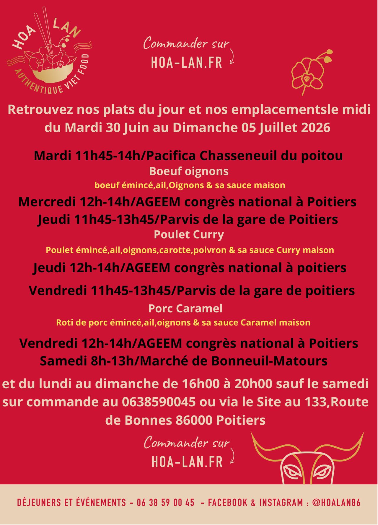 Semaine du 30 Juin au 05 Juillet